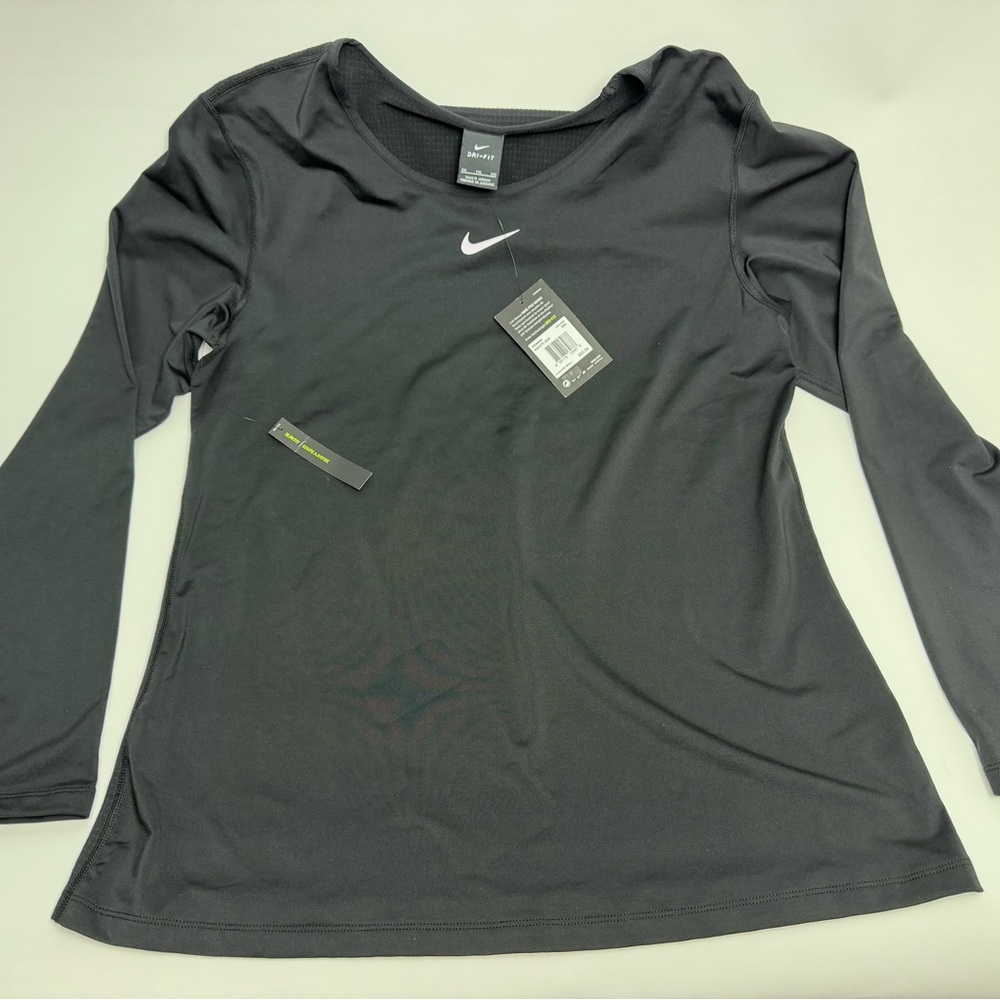 Nike Women's Dry Fit Black Long Sleeve Tee
